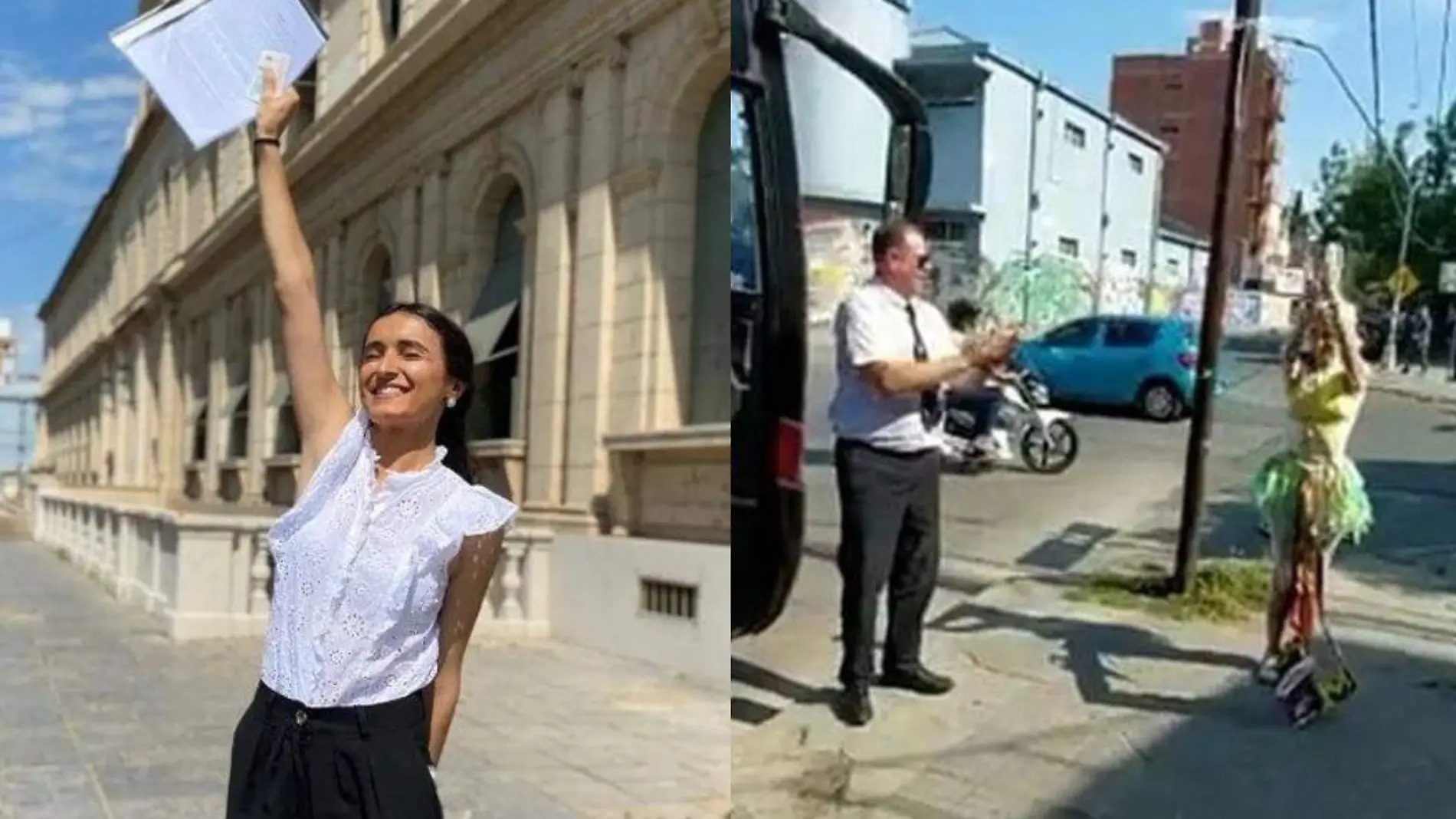 Abogada celebra terminar carrera con chofer que la llevo a sus clases